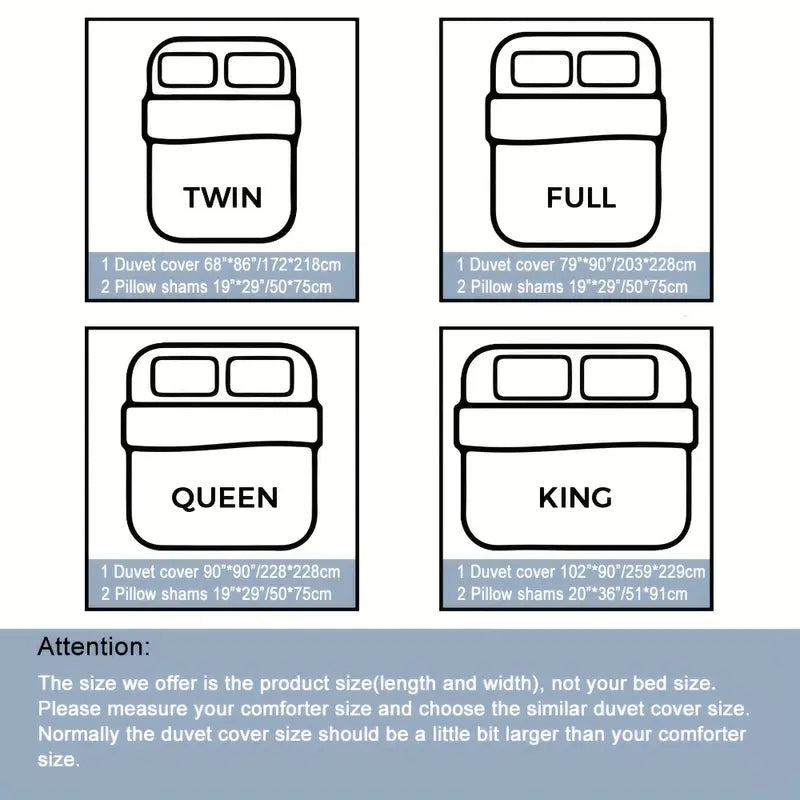 King/Queen 3 pc Cover Set - 3  Different