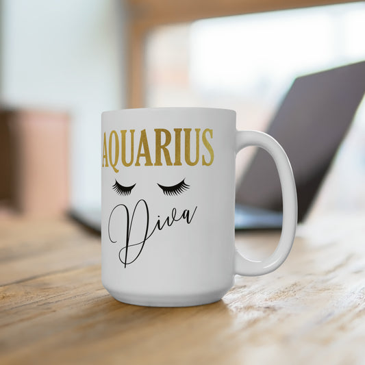 Aquarius Diva Mug - 15oz