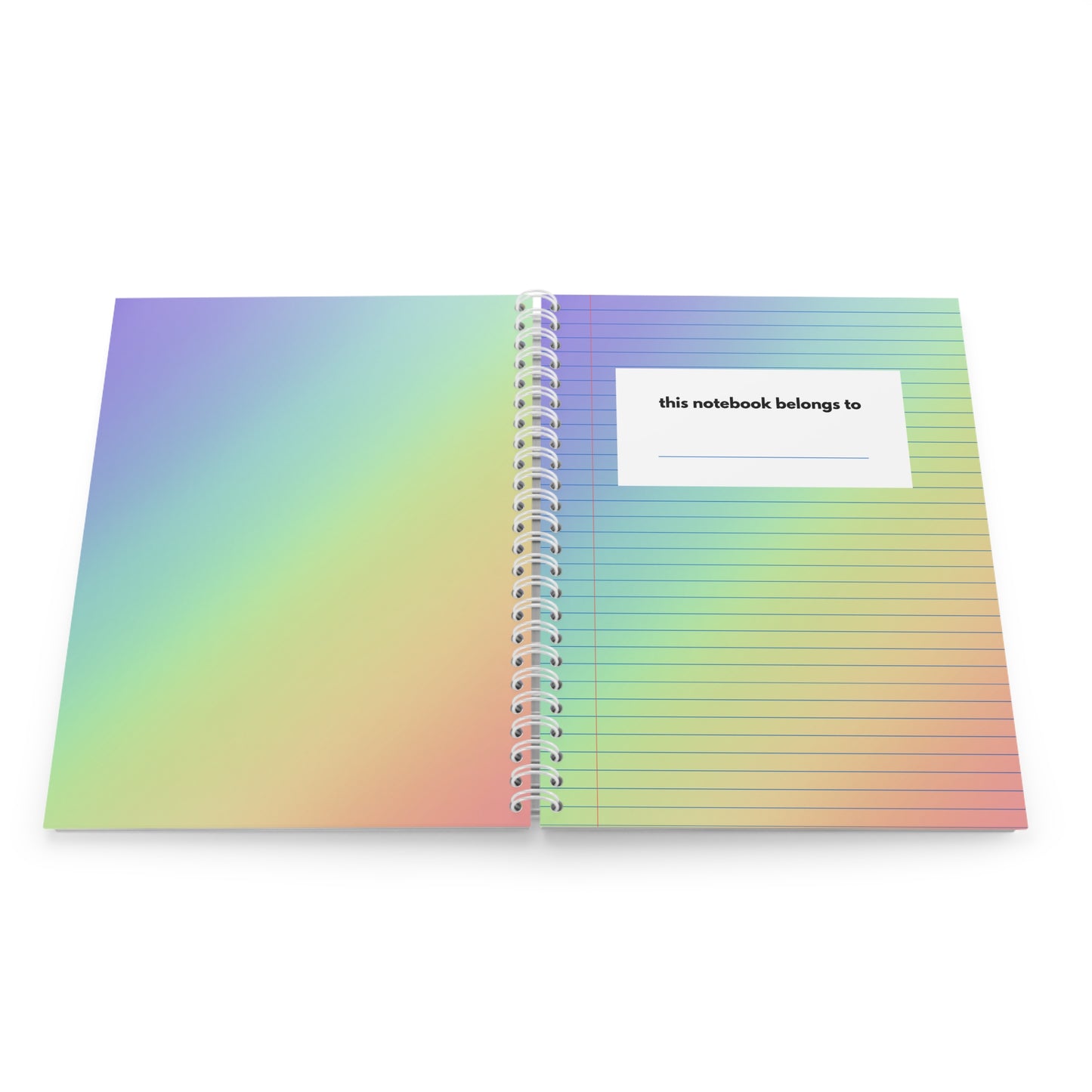 Colorful Rainbow Spiral Notebook