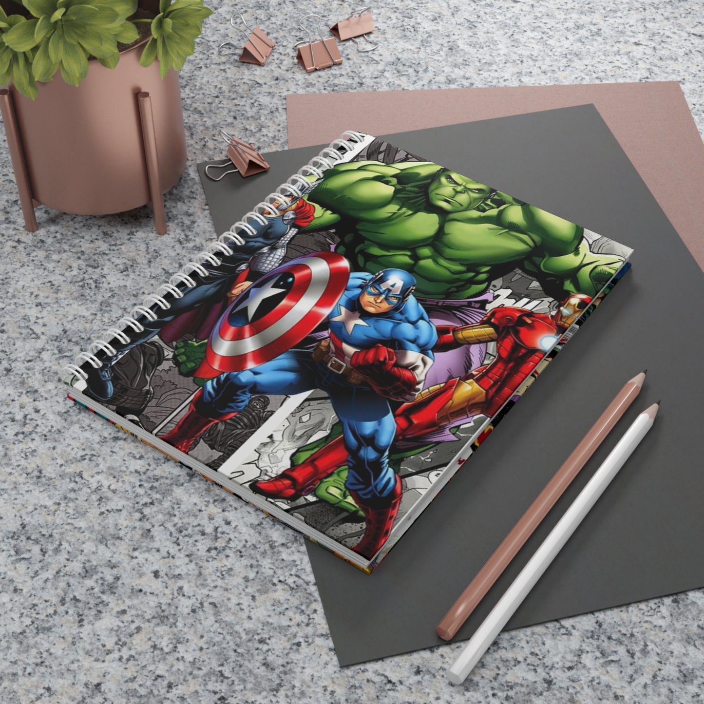 Cosmic Superhero Spiral Notebook