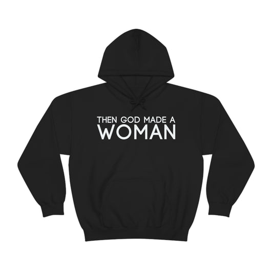 God Created Woman Hooded Sweatshirt - White