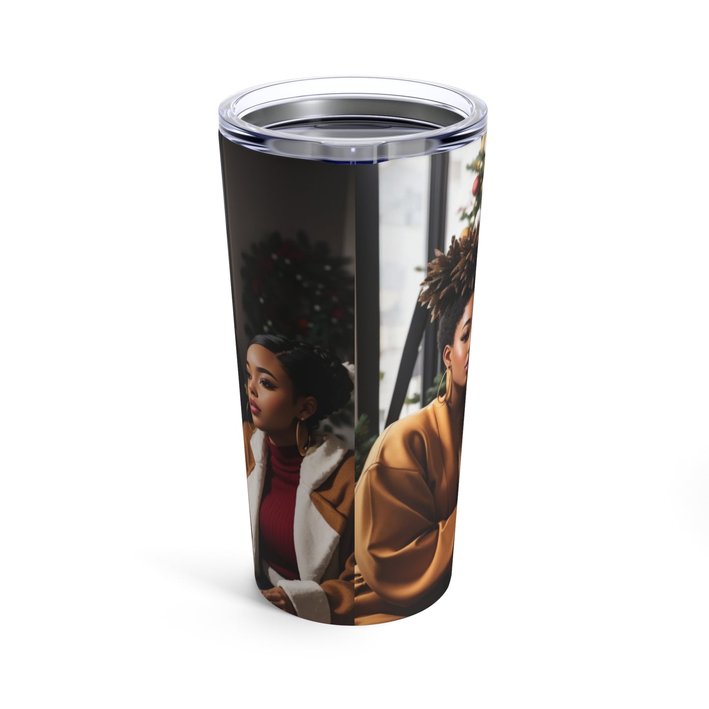 Lady and wine Eating Tumbler 20oz