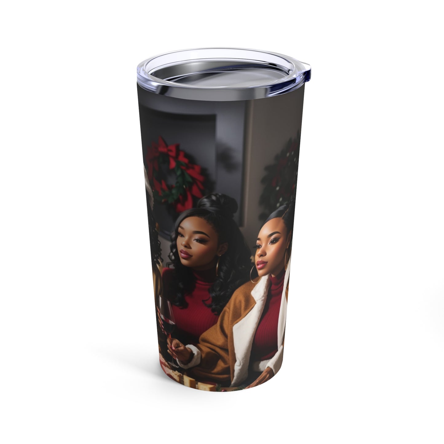 Lady and wine Eating Tumbler 20oz