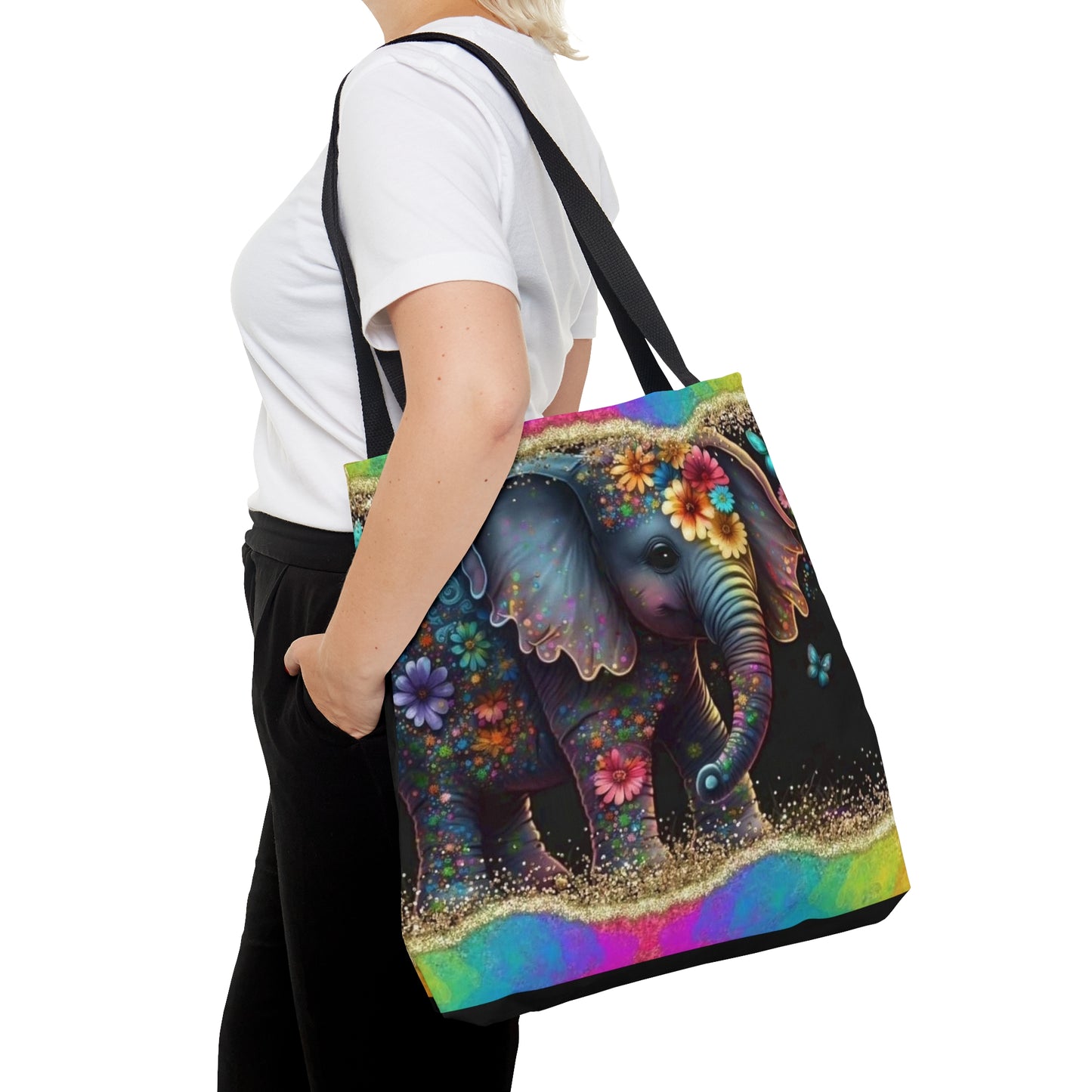 Colorful Elephant Tote Bag (AOP)