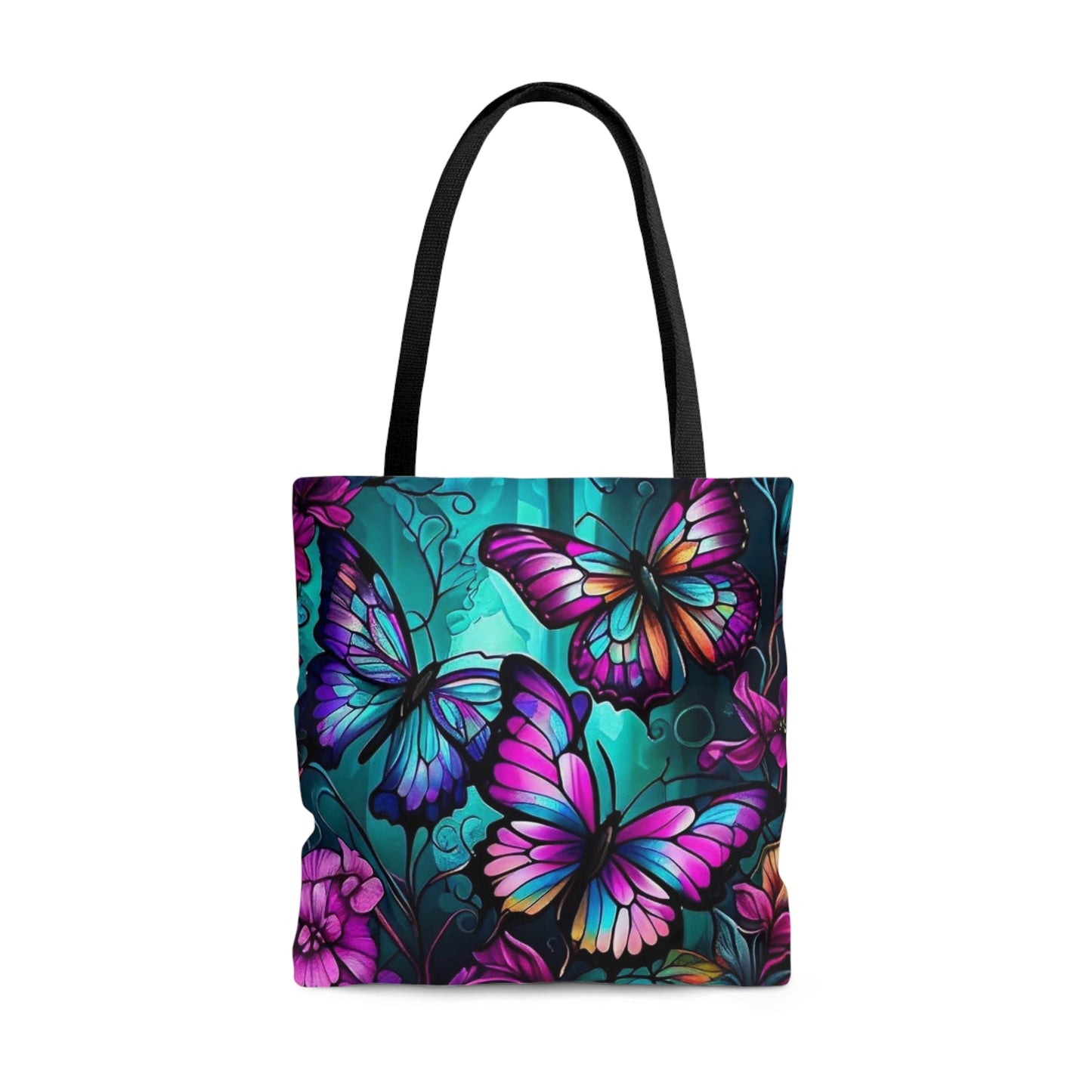 Purple Butterfly Tote Bag (AOP)