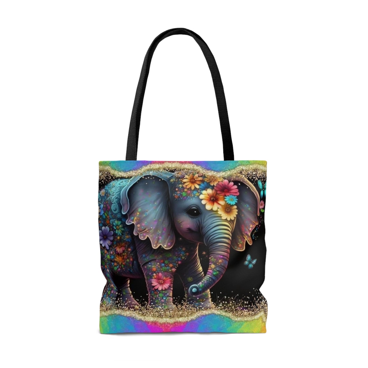 Colorful Elephant Tote Bag (AOP)