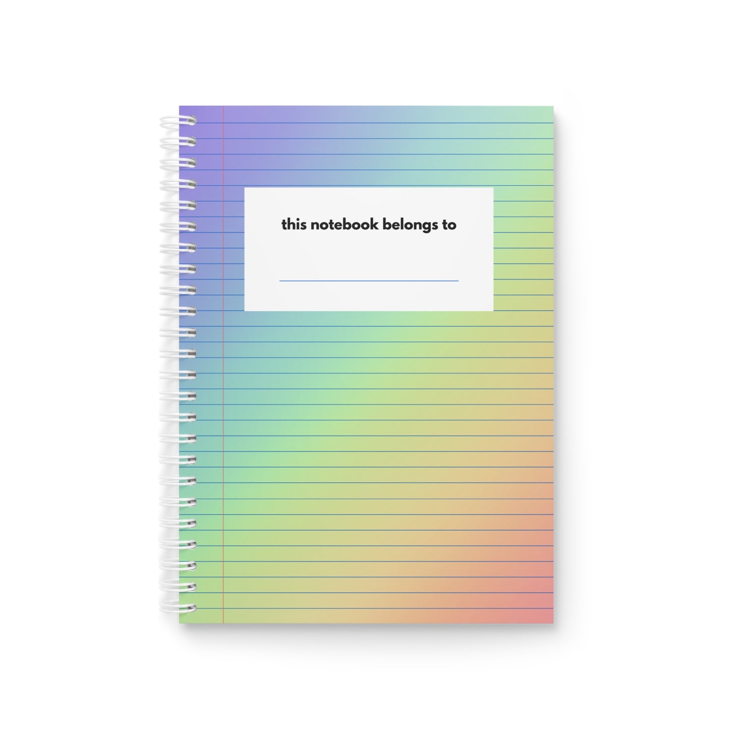 Colorful Rainbow Spiral Notebook