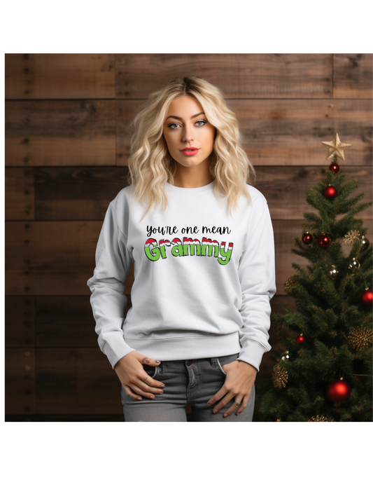 Grammy - Grinch - Shirt, Hoodie or Sweatshirt -WHITE (Christmas)