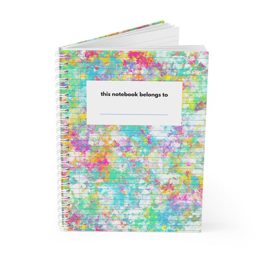 Splash of color  Spiral Notebook