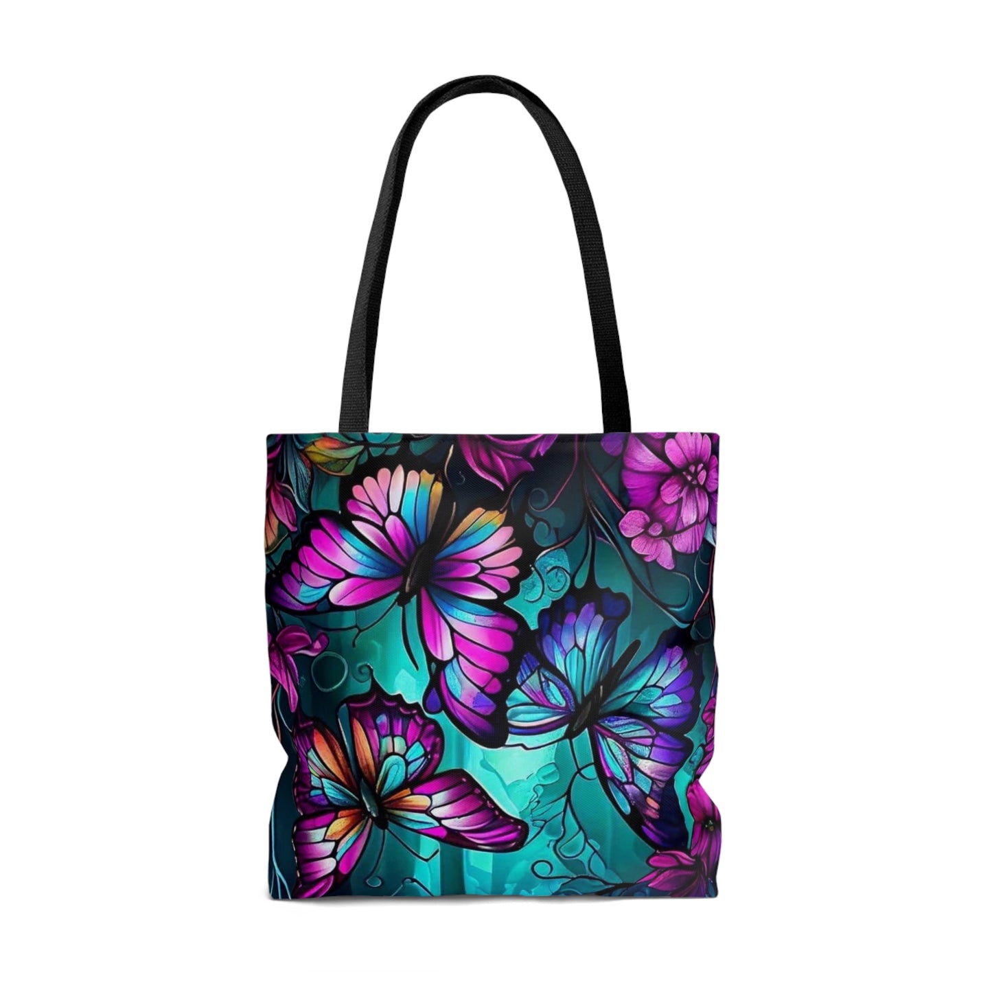 Purple Butterfly Tote Bag (AOP)