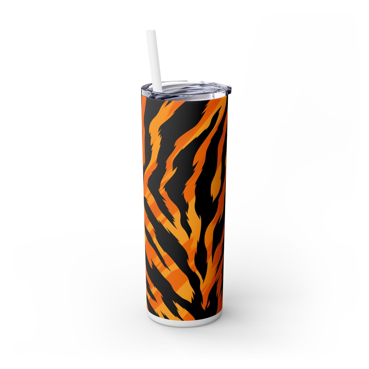 Animal Print Skinny Tumbler with Straw, 20oz