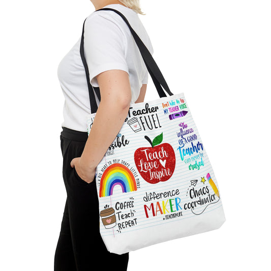 Teacher Fuel Tote Bag (AOP)