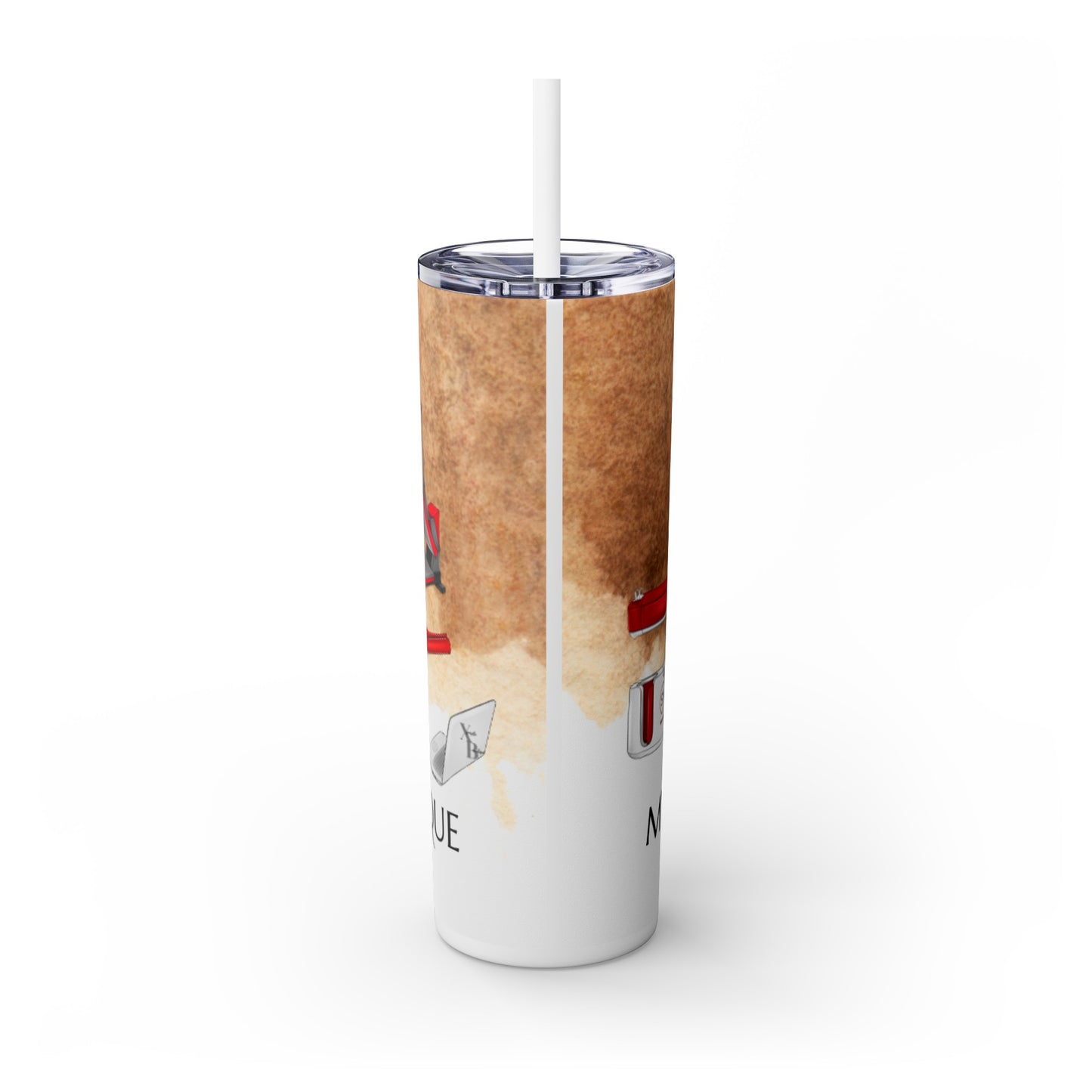 Customized Skinny Tumbler with Straw, 20oz