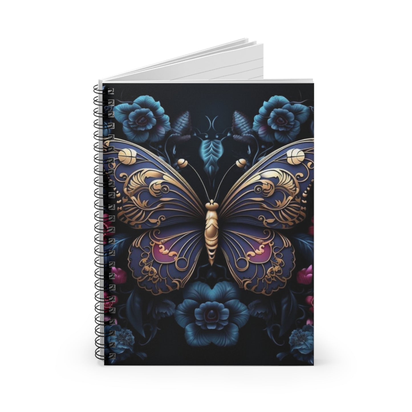 Black Butterfly - Spiral Notebook