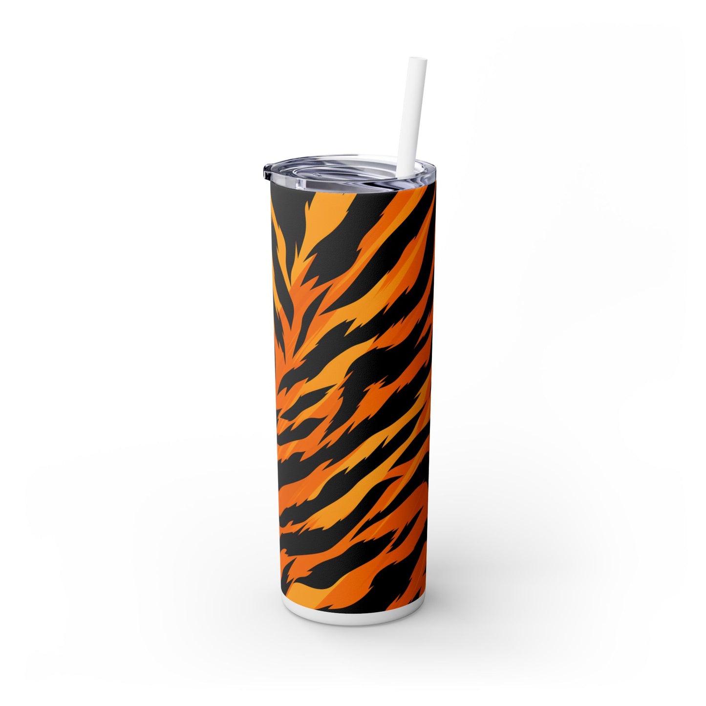 Animal Print Skinny Tumbler with Straw, 20oz