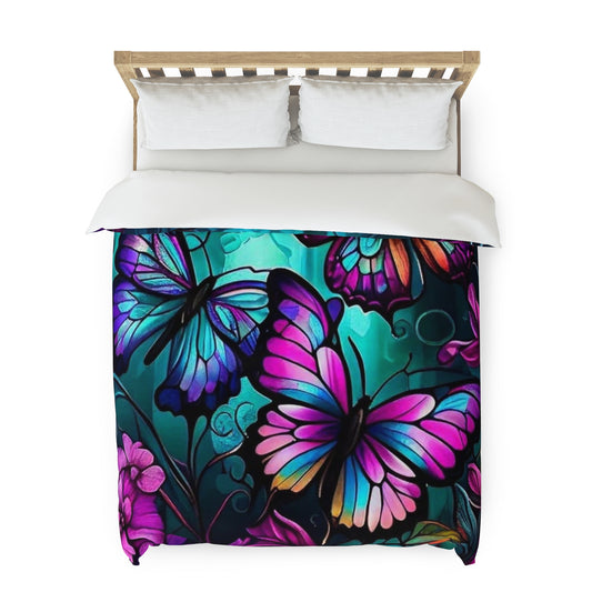 Butterfly Turquoise  Girl Duvet Cover