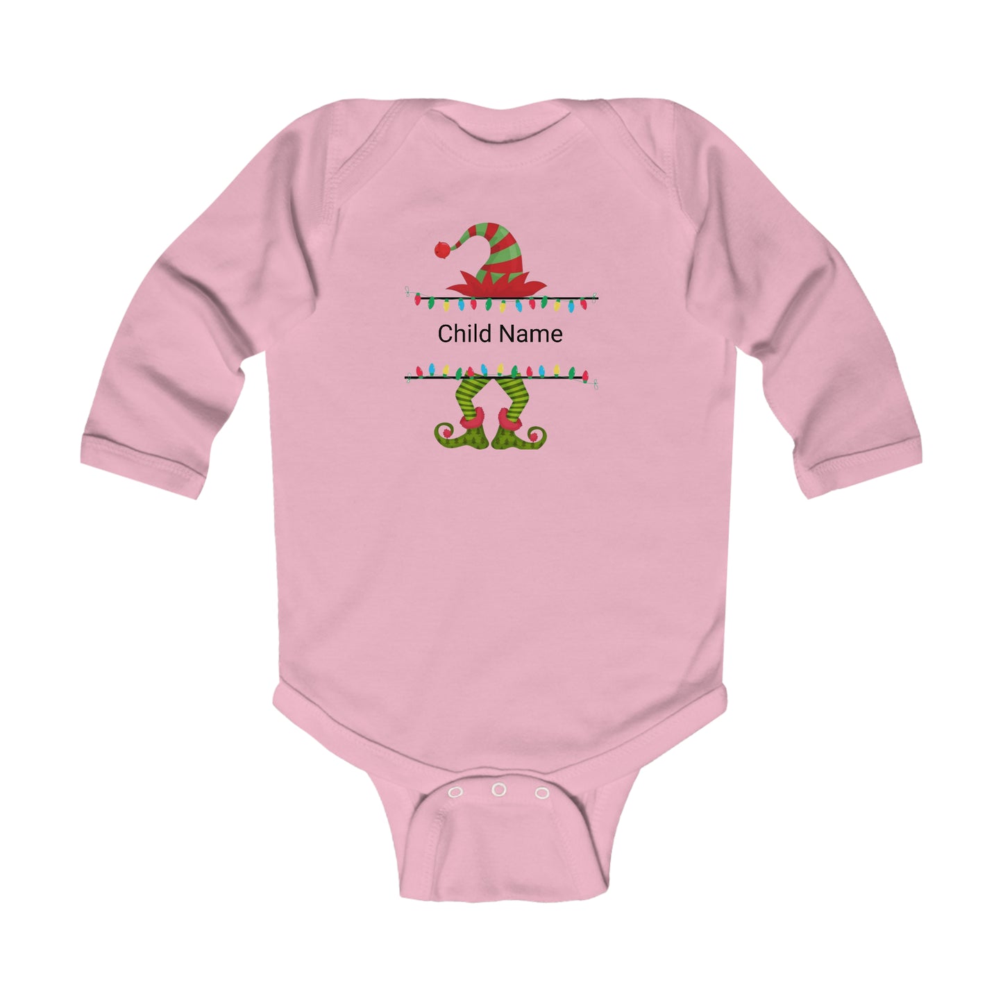 Green/Red Infant Long Bodysuit (Chirstmas)