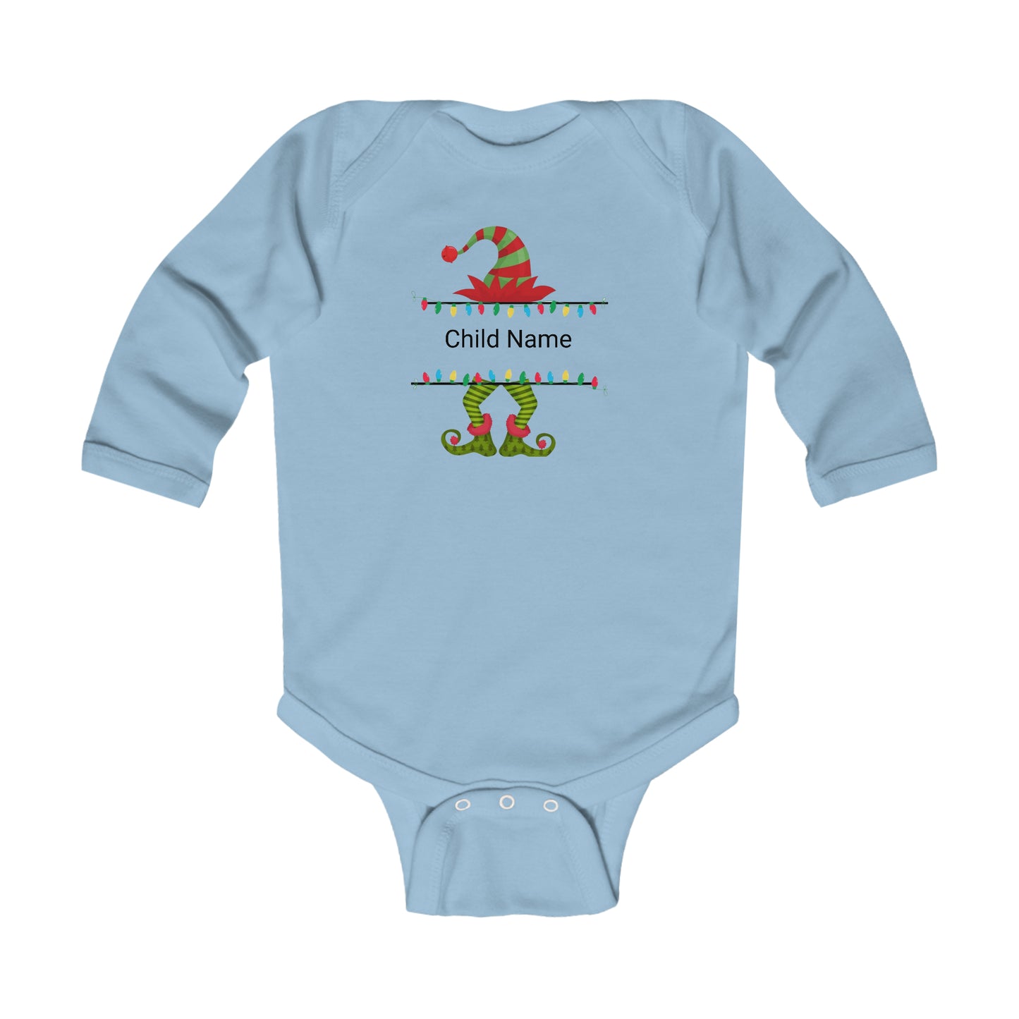 Green/Red Infant Long Bodysuit (Chirstmas)