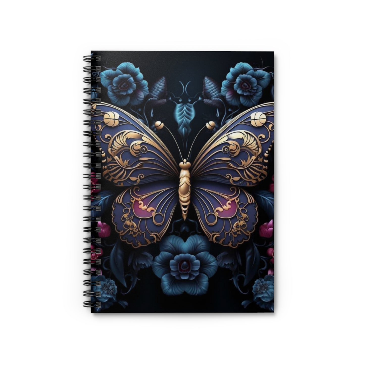 Black Butterfly - Spiral Notebook