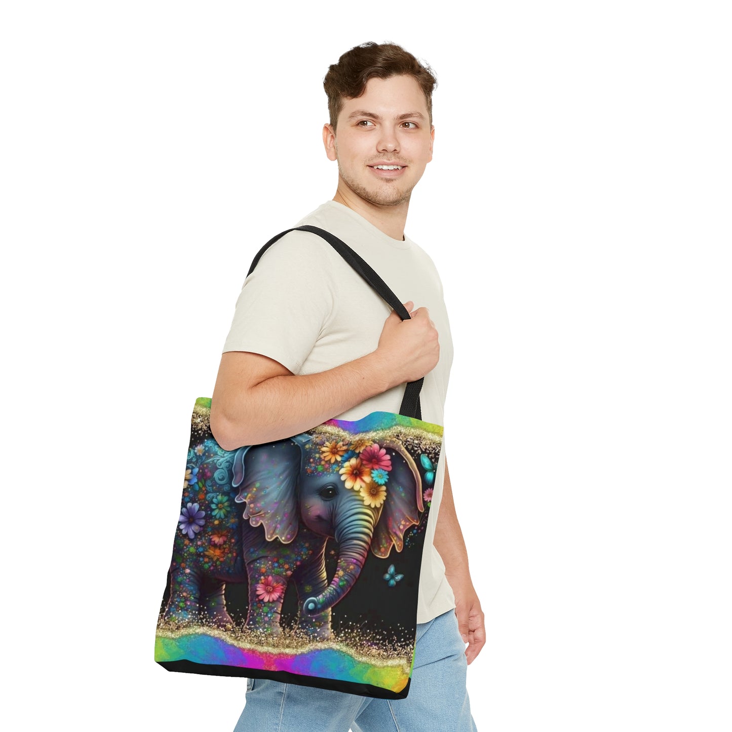 Colorful Elephant Tote Bag (AOP)