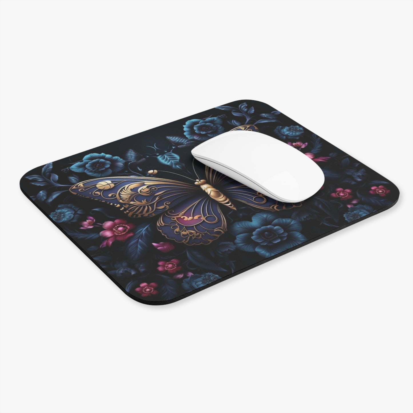 Black Butterfly Mouse Pad (Rectangle)