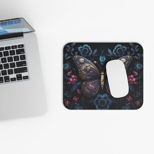 Black Butterfly Mouse Pad (Rectangle)