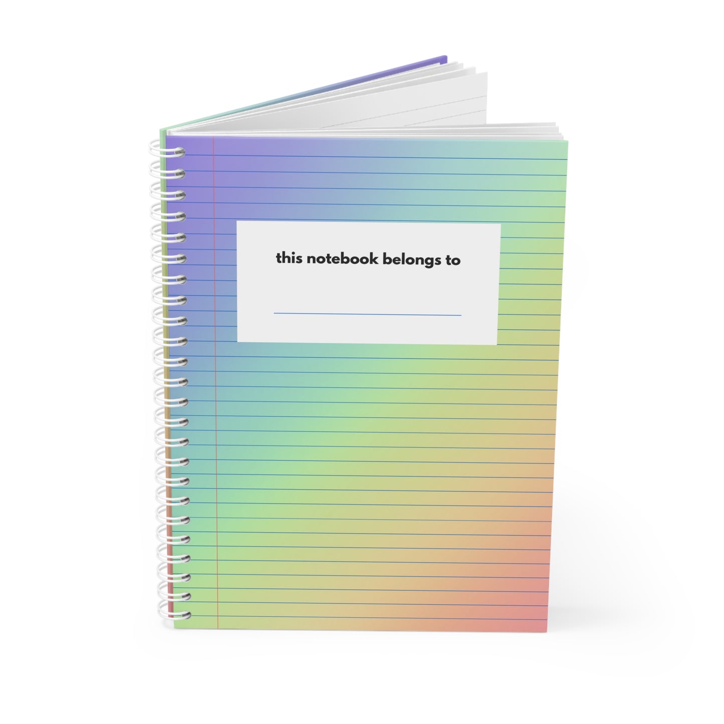 Colorful Rainbow Spiral Notebook