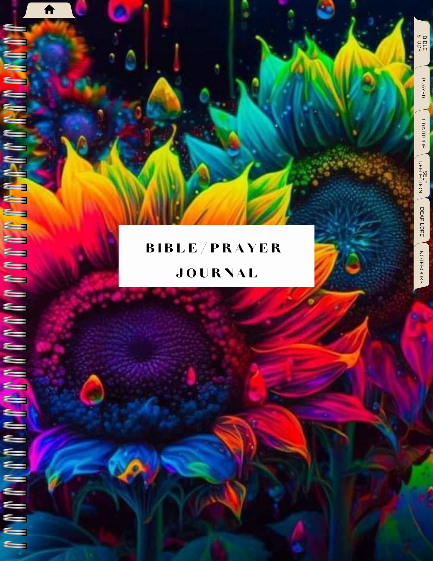 Colorful Sunflowers and more Bible Study and Prayer Journal