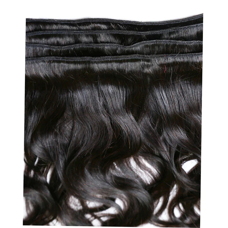 Brazilian 4 Bundles with 10' Lace Closure