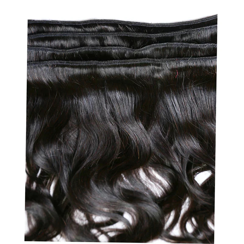 Brazilian 3 Bundles with 20' Lace Closure with LW and DC