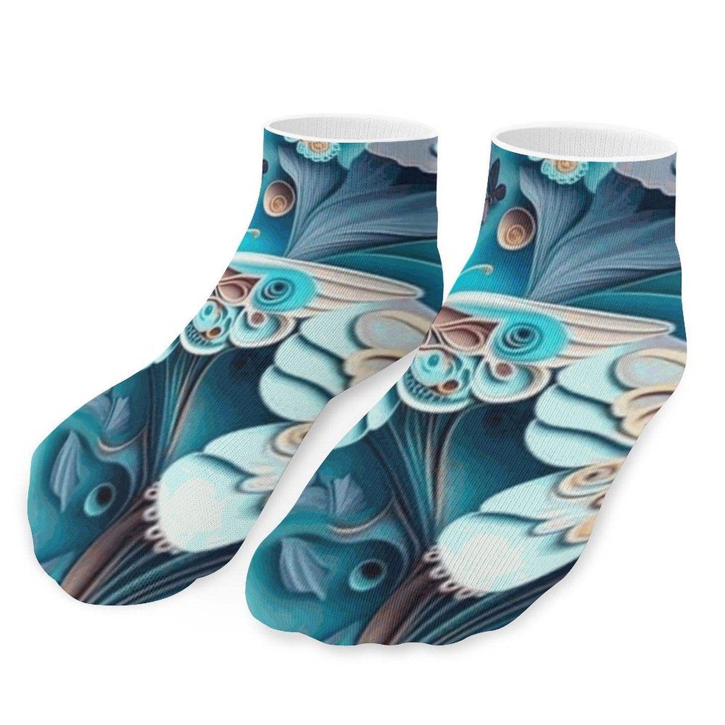 Blue Butterfly Socks