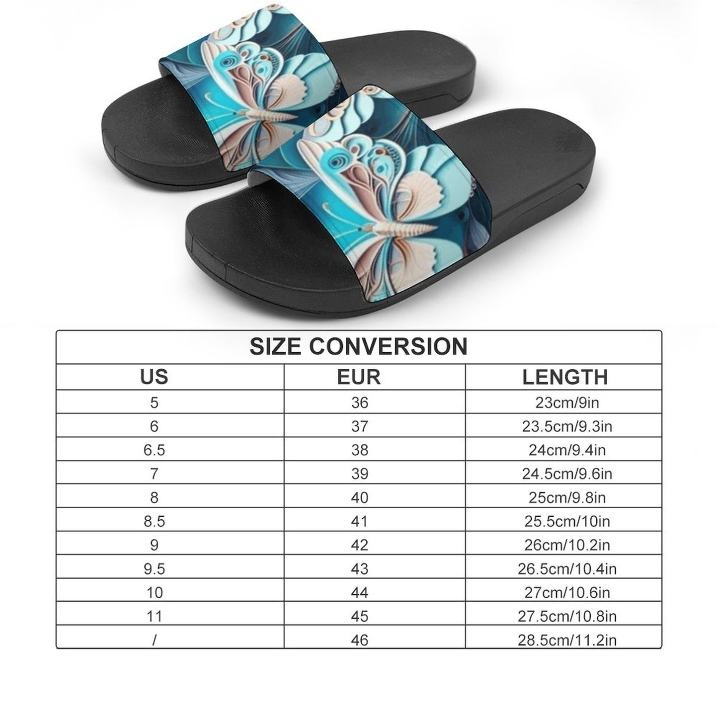 Blue Butterfly Casual Unisex Slippers