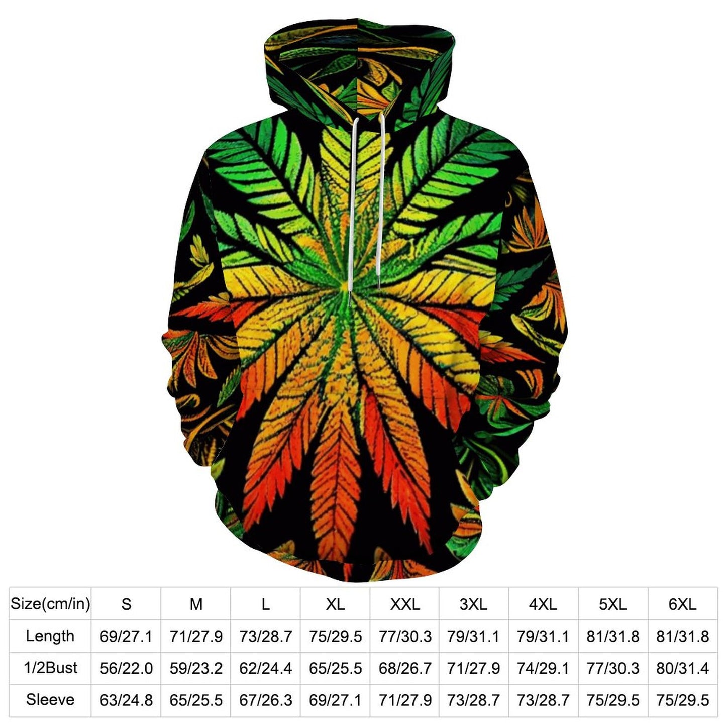 Colorful Flower Hoodie with Double-layer Cap