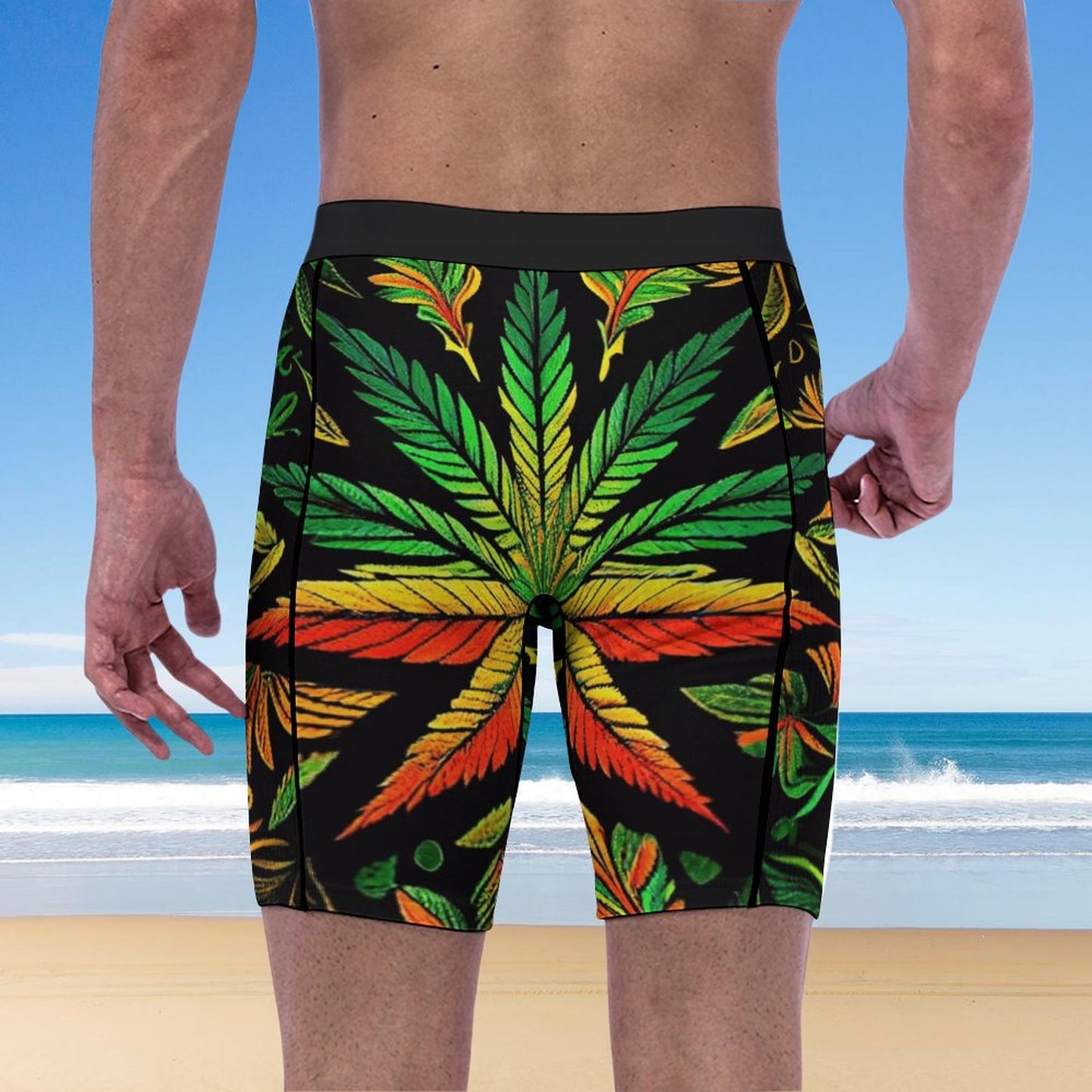 Colorful Flower Men's Compression Shorts