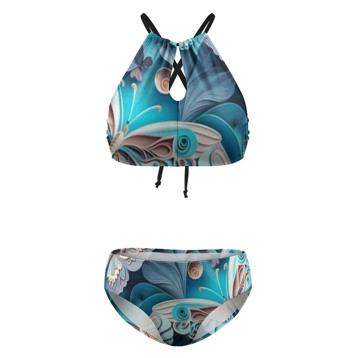 Blue Butterfly Women's Two piece Swimsuit