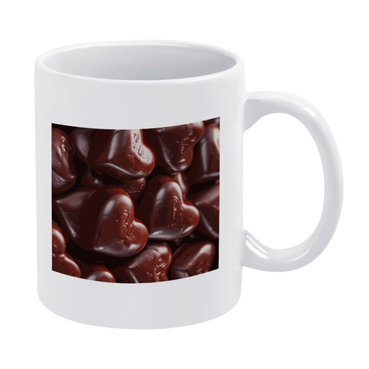 Chocolate White Mug Printing (Partial Printing)