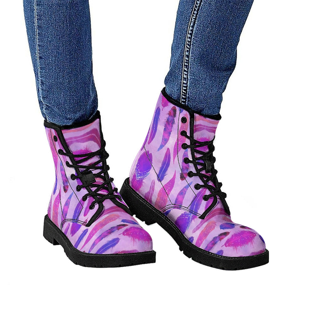 Pink Feather Mandala  Martin Boots