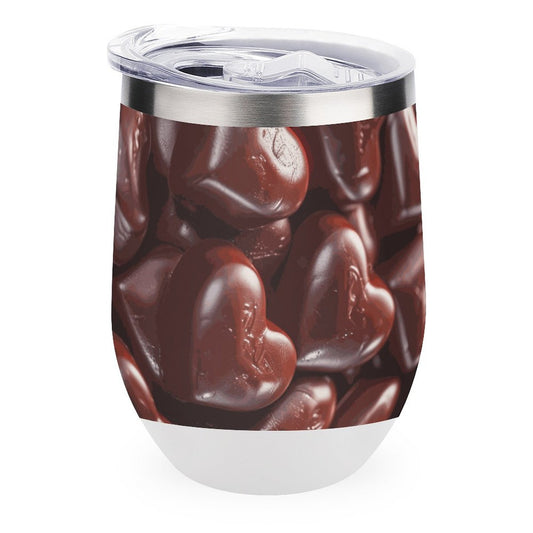 Chocolate Wine Tumbler with Lid