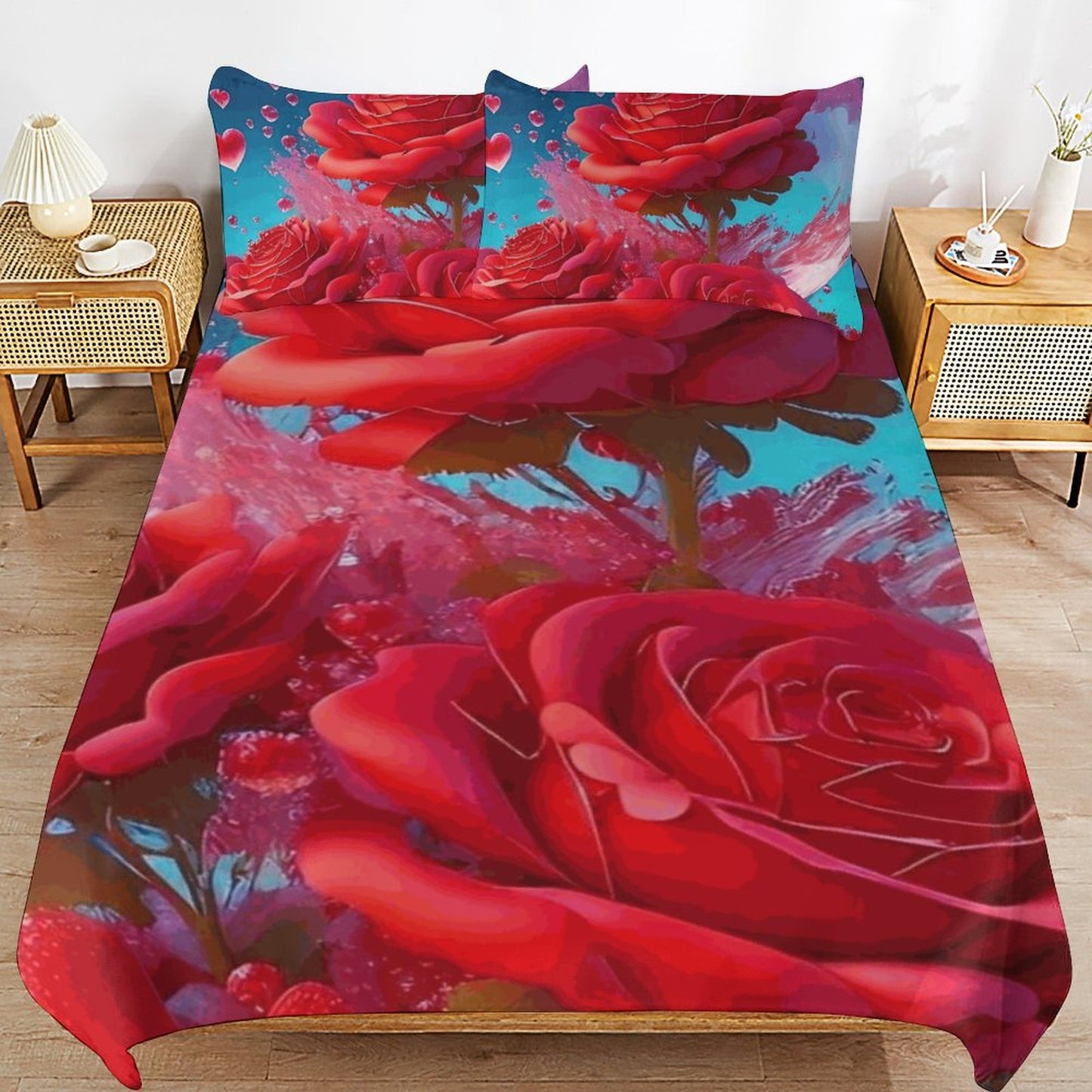 3-Piece Bedding Set-86"×70"/ 218×177cm (Dual-sidede Printing)