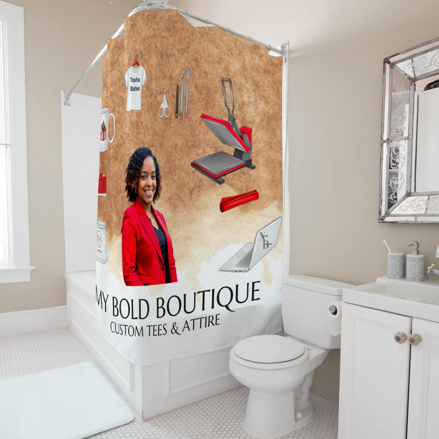 Customized Your Shower Curtain With Your Design