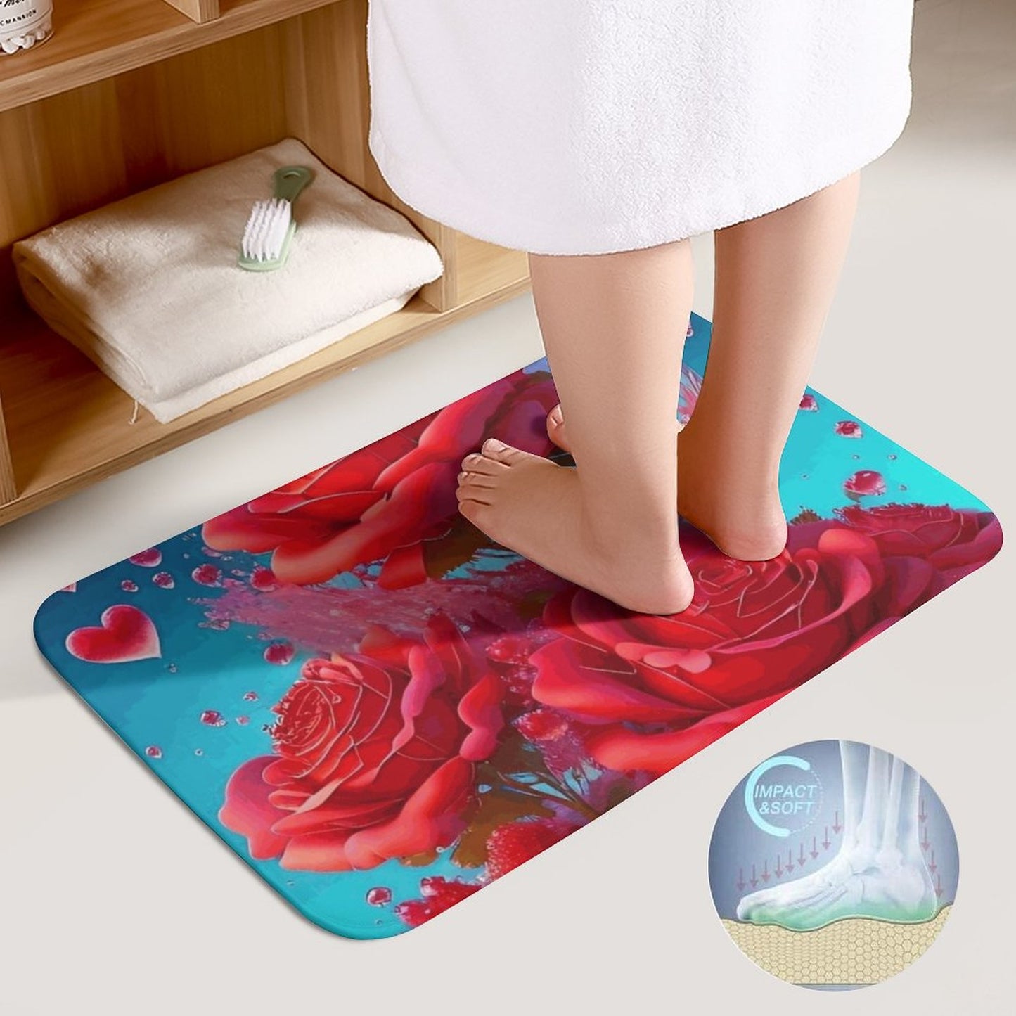 Coral Velvet Floor Mat Set of 2-19.7"x31.5"