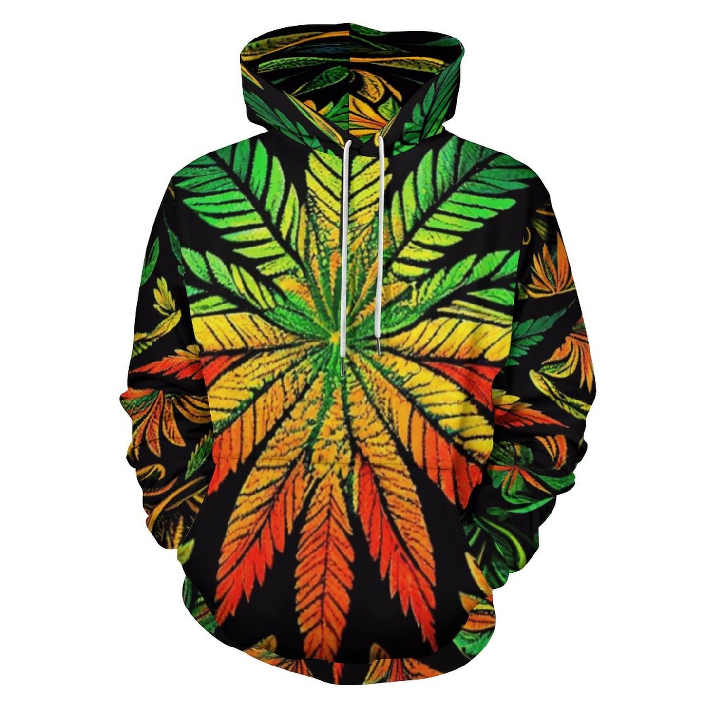 Colorful Flower Hoodie with Double-layer Cap