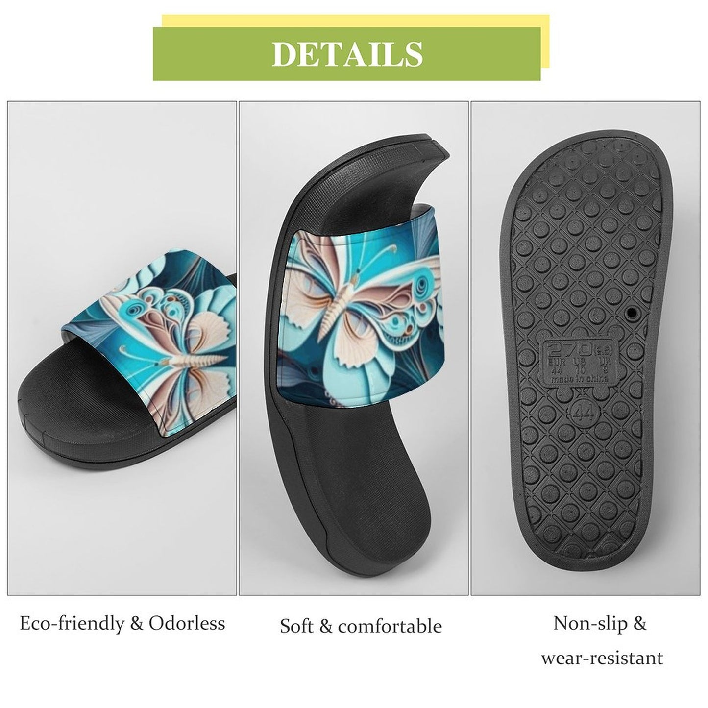 Blue Butterfly Casual Unisex Slippers