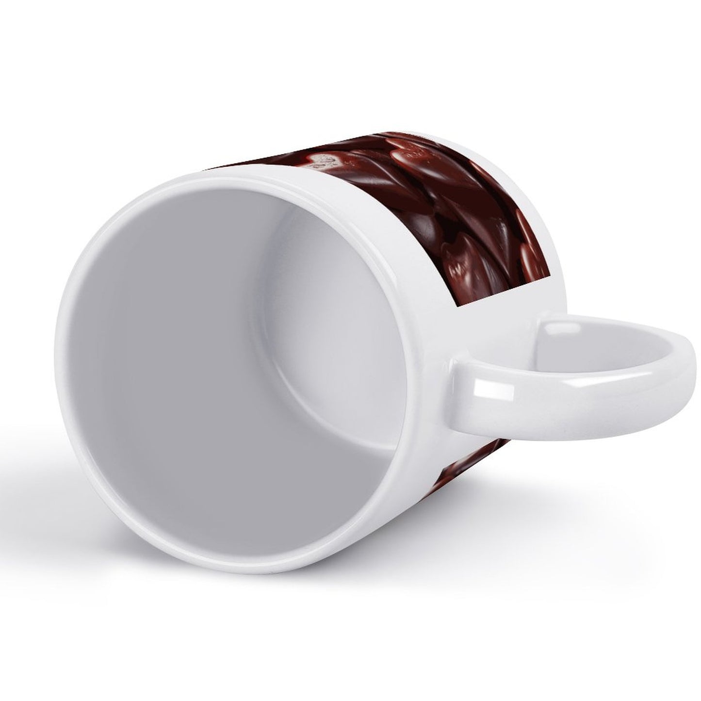 Chocolate White Mug Printing (Partial Printing)