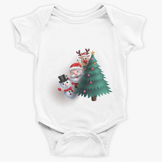 Baby Crawling Suit Pullover  3d Santa