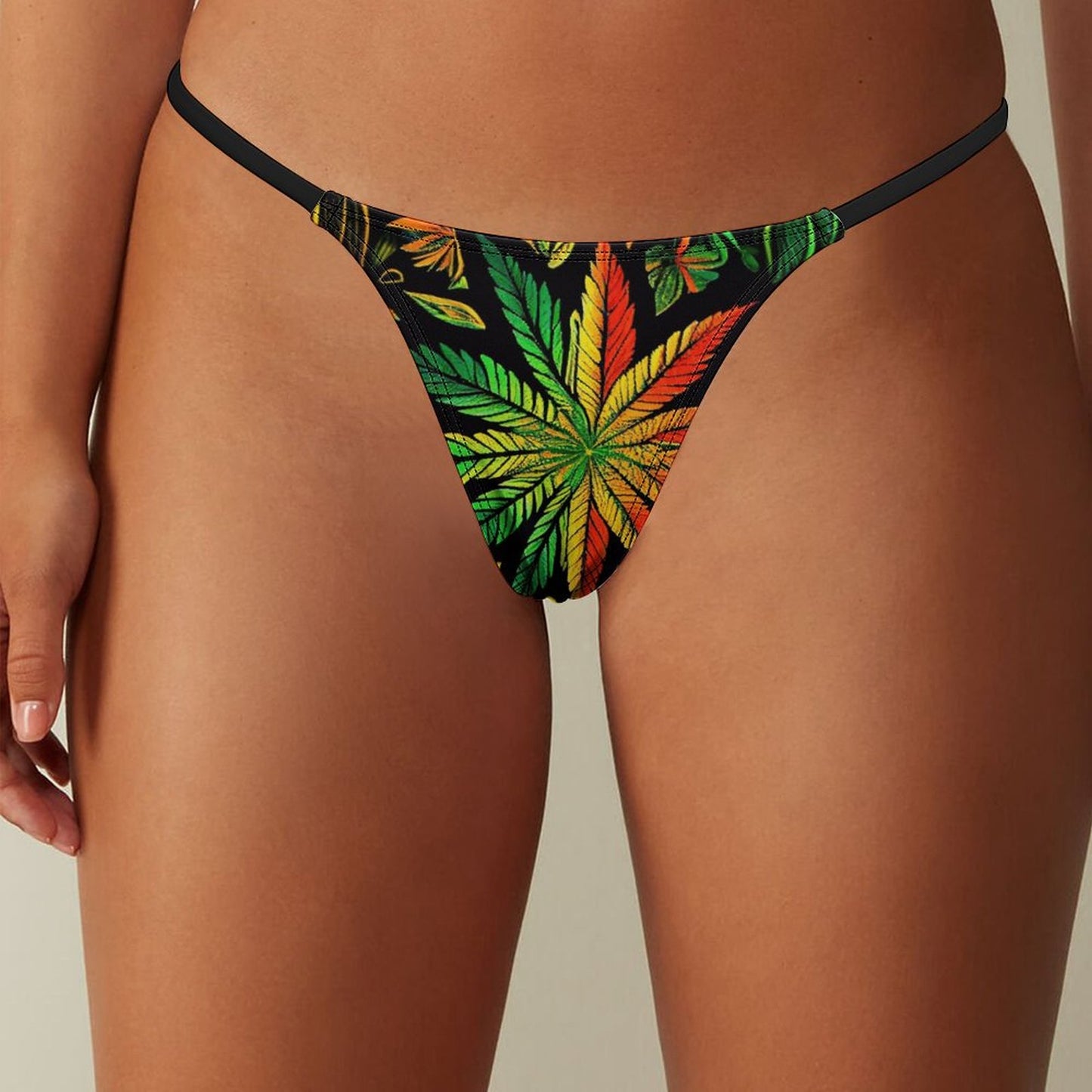 Colorful Flower Thong Panties