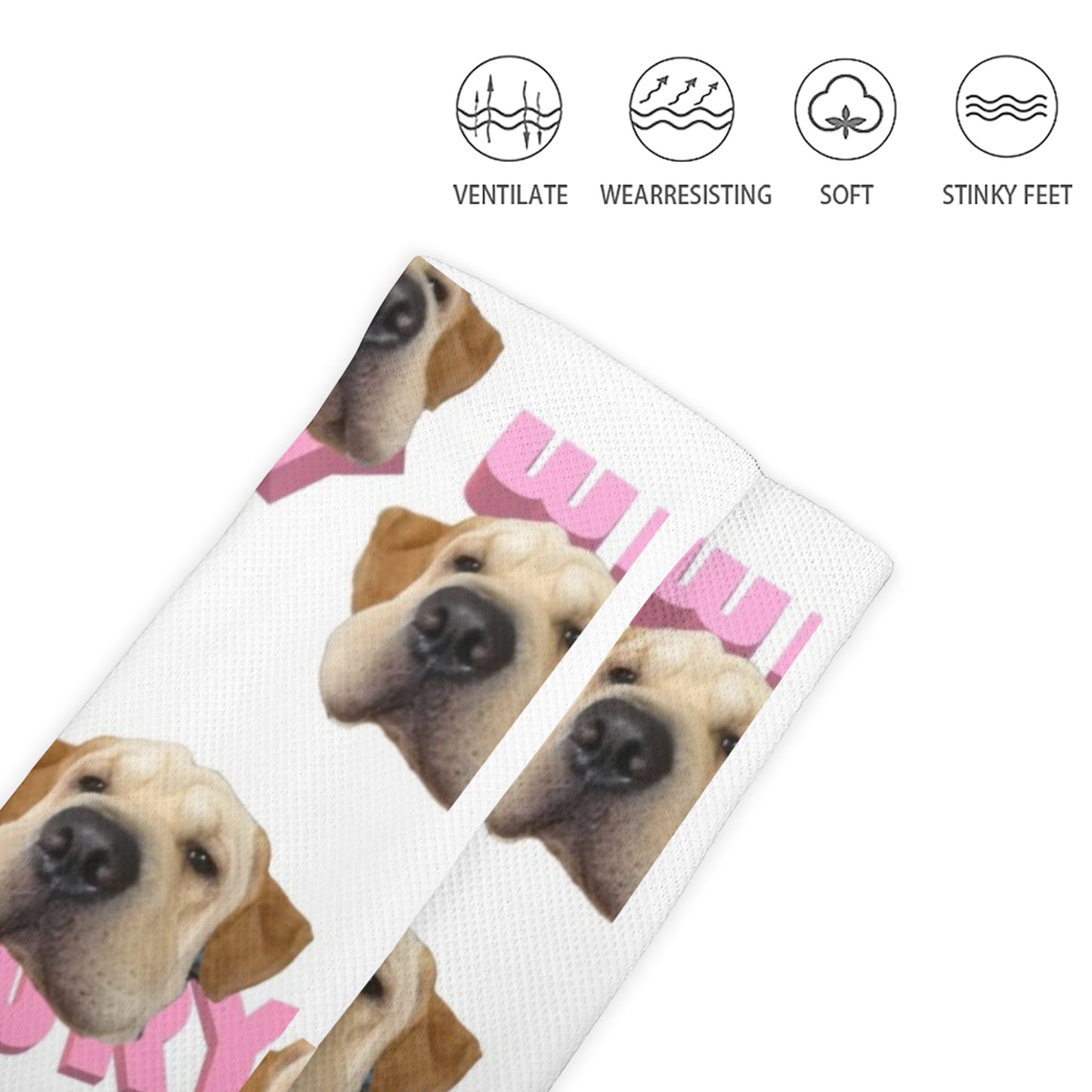 Personalized Dog Face Photo Socks