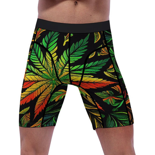 Colorful Flower Men's Compression Shorts