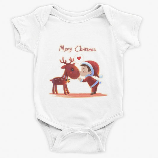 Baby Crawling Suit Pullover Boy Kiss Elk