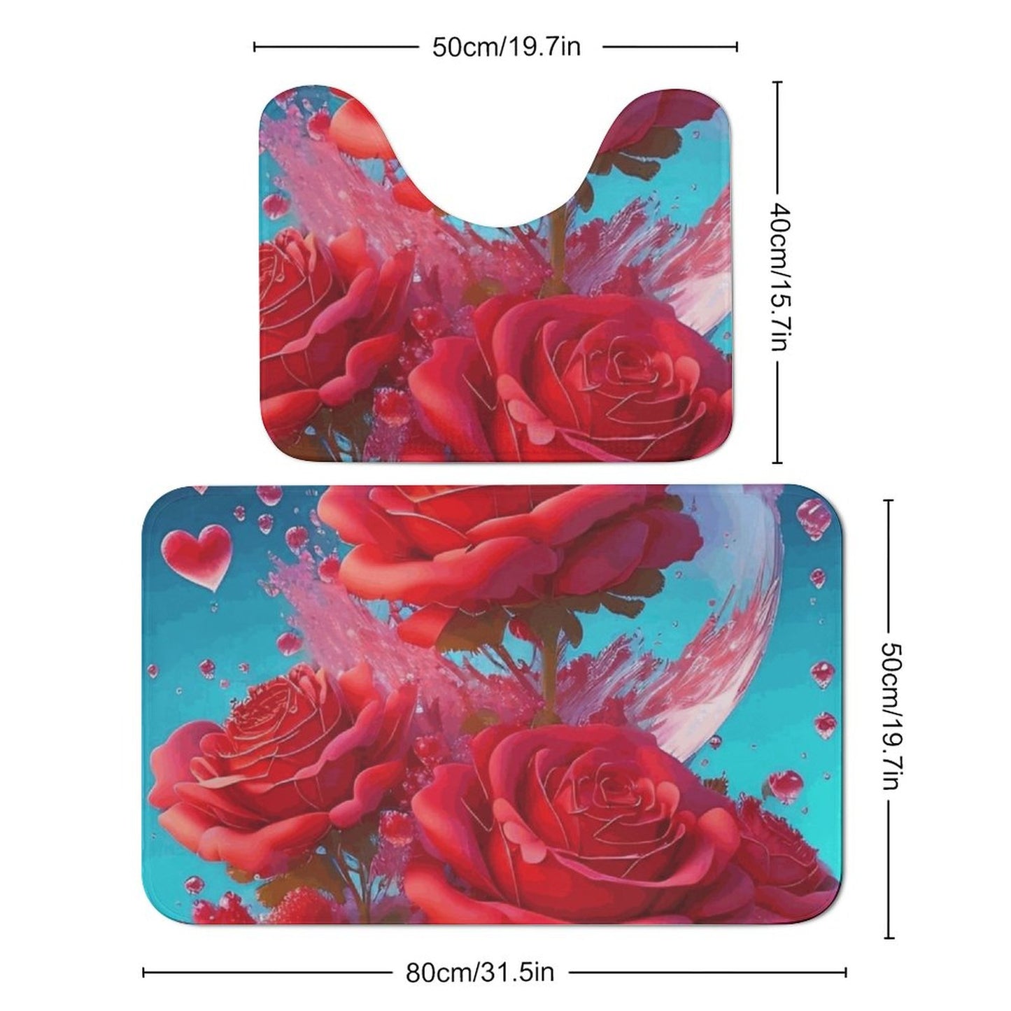 Coral Velvet Floor Mat Set of 2-19.7"x31.5"